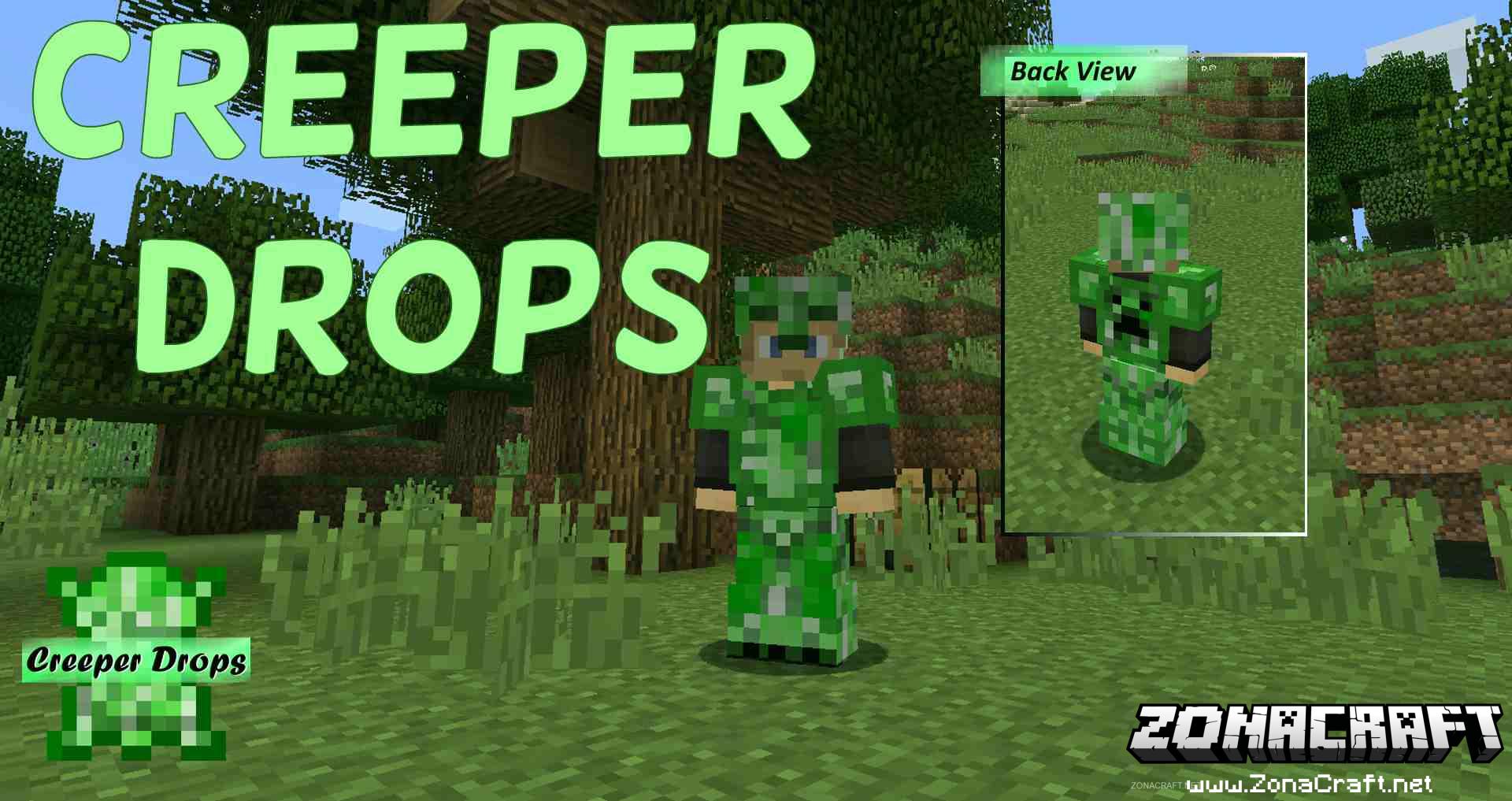 Creeper Drops Mod Para Minecraft 1.11.2/1.10.2 | ZonaCraft