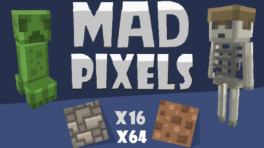 Mad Pixels Texture Pack Para Minecraft 1.17.1, 1.16.5, 1.11.2, 1.10.2, 1.9.4