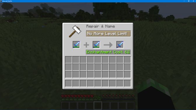 Vista previa de Anvil Fix Mod para Minecraft