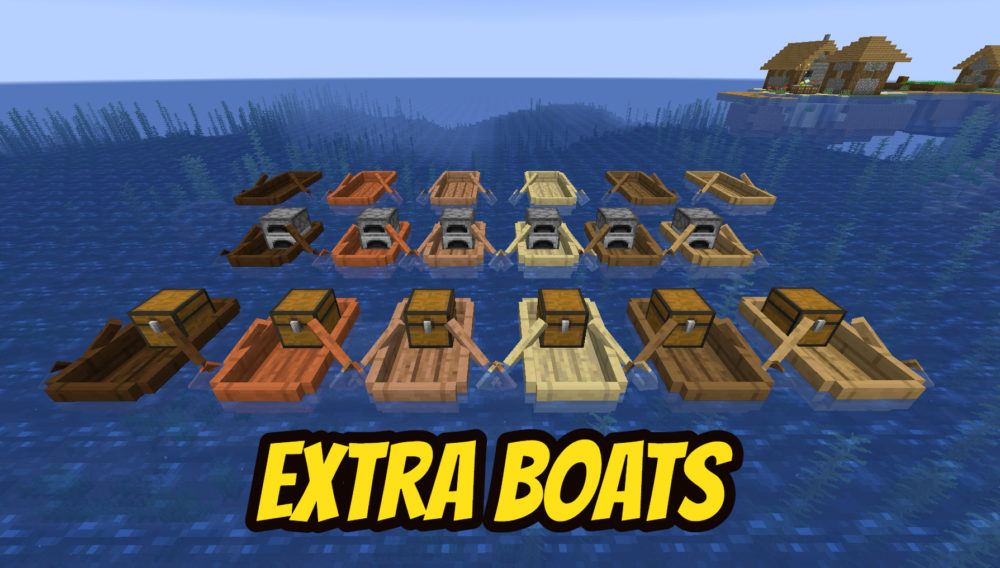 Vista previa de Extra Boats Mod para Minecraft