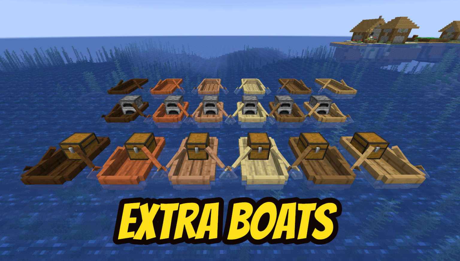 Extra Boats Mod Para Minecraft 1.16.1, 1.15.2, 1.14.4 - ZonaCraft