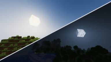 3D Sun and Moon Texture Pack Para Minecraft 1.14.4