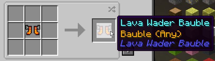 Lava Waders Bauble Mod