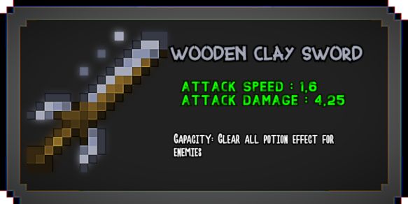 woden clay sword