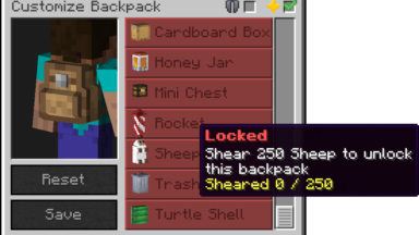 Backpacked skins 