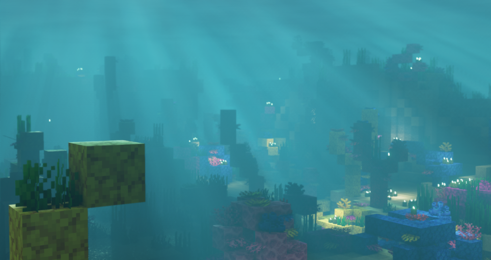 Bajo el agua, en bioma de Coral
