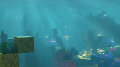Bajo el agua, en bioma de Coral