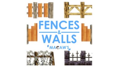 Macaw's Fences and Walls Mod Para Minecraft 1.19.4, 1.18.2, 1.17.1, 1.16.5, 1.15.2, 1.14.4, 1.12.2
