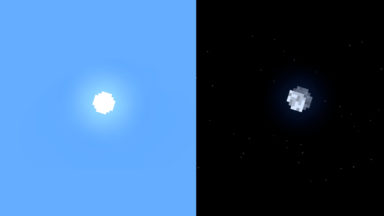 Circular Sun and Moon Texture Pack Para Minecraft 1.19.3, 1.18.2, 1.16.5, 1.15.2, 1.14.4, 1.13.2, 1.12.2, 1.11.2