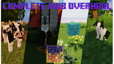 Gray's Cuter Animals & Scarier Monsters Texture Pack Para Minecraft 1.18.2, 1.17.1, 1.16.5