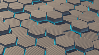 Losas en forma de hexagonos futuristas