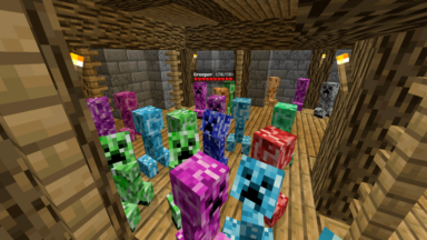 Random Colored Creepers Texture Pack Para Minecraft 1.19.2, 1.18.2, 1.17.1, 1.16.5, 1.15.2, 1.14.4, 1.13.2, 1.12.2