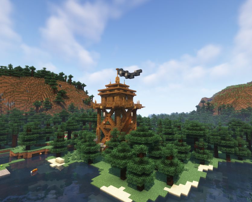 estructura en bosque Minecraft