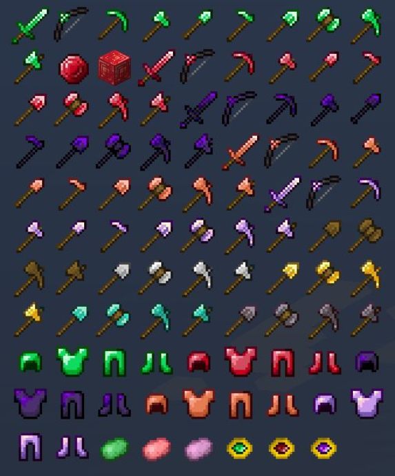 Easy Emerald Tools & More Mod items