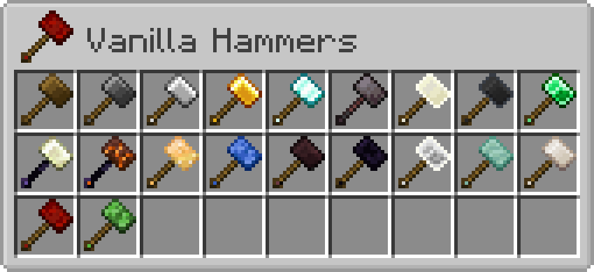 Vanilla Hammers variantes