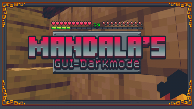 Mandala's GUI Dark Mode Texture Pack Para Minecraft 1.19.3, 1.18.2, 1.17.1. 1.16.5