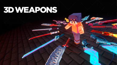 Nongko's 3D Weapons Texture Pack Para Minecraft 1.19.2, 1.16.2, 1.15.2, 1.14.4, 1.13.2, 1.12.2