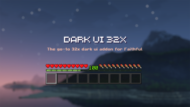Dark UI 32x Texture Pack Para Minecraft 1.19.3, 1.18.2, 1.17.1, 1.16.5, 1.15.2, 1.14.4