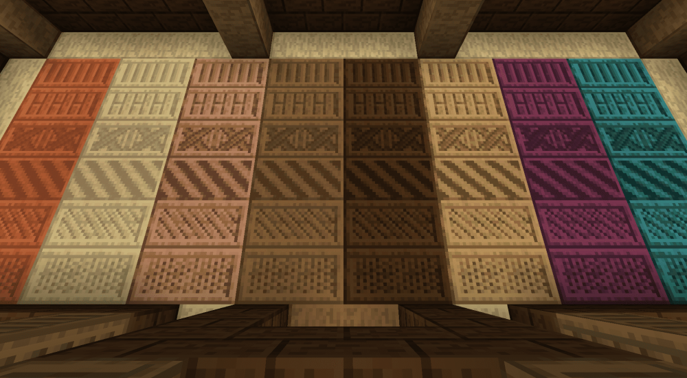 Variantes de bloques de madera decorativos