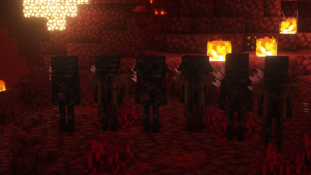 Esqueletos y withers del nether