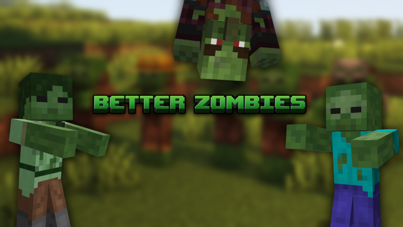 Blue's Better Zombies Texture Pack Para Minecraft 1.21.4, 1.20.6, 1.19. ...