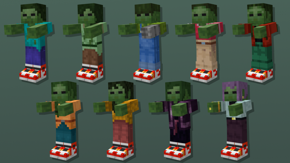 Zombies con diferentes skins