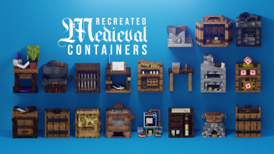 Recreated Medieval Containers Texture Pack Para Minecraft 1.19.3, 1.18.2
