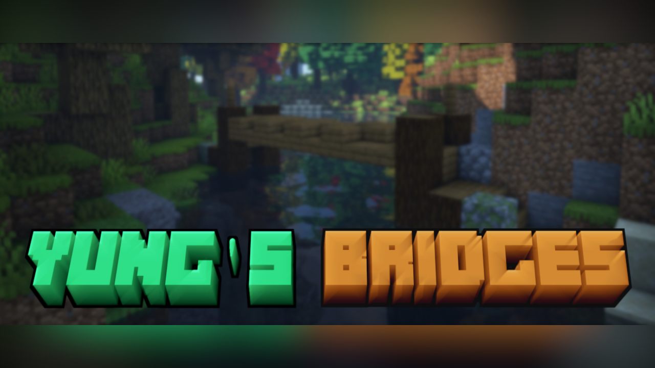 Yungs better mineshafts. Обложка для гайда по майнкрафту. Мост в майнкрафт 1.20.1. Yung's Bridges. Yung Bridges 1.16.5.