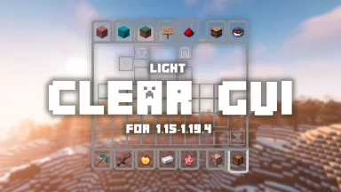 Clear GUI Light Texture Pack Para Minecraft 1.19.4, 1.18.2, 1.17.1, 1.16.5, 1.15.2