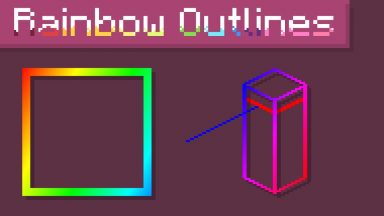 Rainbow Fade Outlines Texture Pack Para Minecraft 1.19.4, 1.18.2