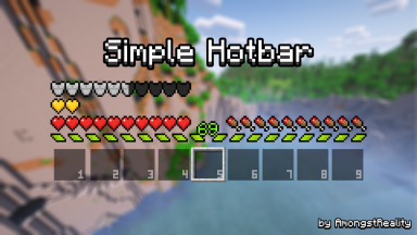 Simple Hotbar Texture Pack Para Minecraft 1.20.2, 1.19.4, 1.18.2, 1.17.1, 1.16.5, 1.15.2, 1.14.4, 1.13.2, 1.12.2, 1.11.2, 1.10.2, 1.9.4, 1.8.9,