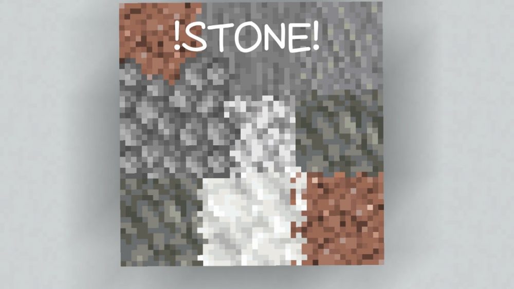 Bloques de piedra superpuestos entre sí Minecraft