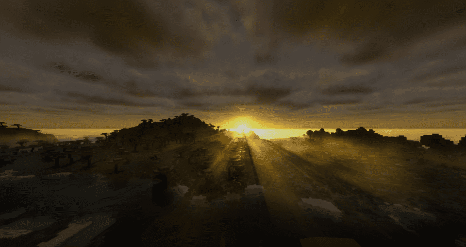 Noble Shaders atardecer