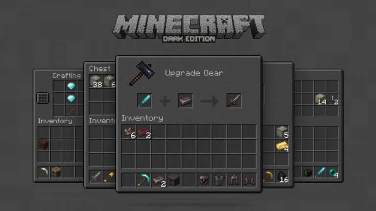 GUI Revision Dark Texture Pack Para Minecraft 26.2, 26.1.2, 1.21.11, 1. ...