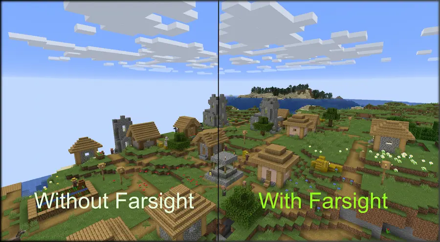 Vista previa de Farsight Mod para Minecraft