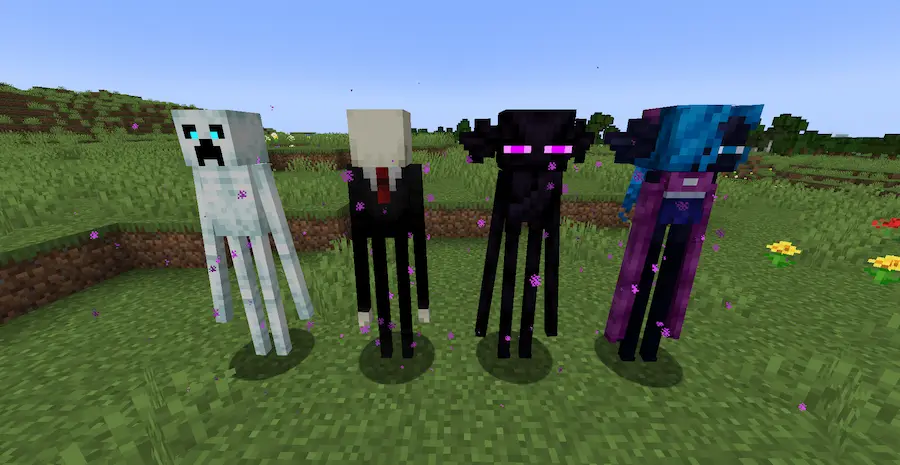 enderman cambia de apariencia con etiquetas