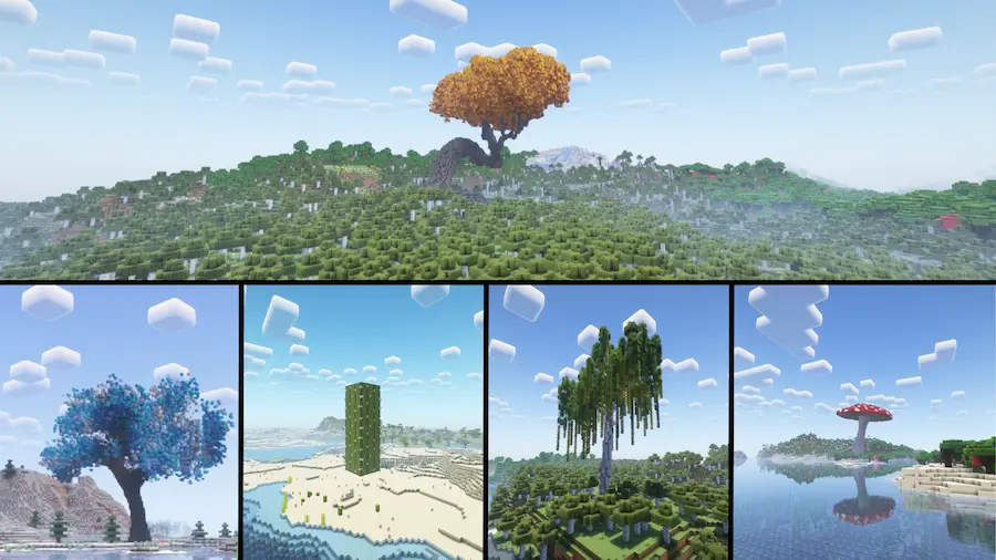 Vista previa de Giant Natural Additions Mod para Minecraft