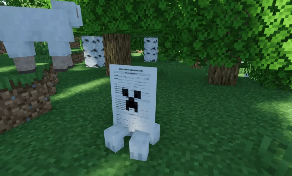 solicitud de trabajo creeper skin
