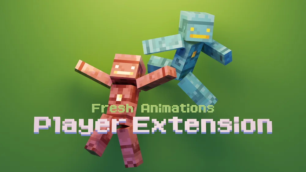 Vista previa de Fresh Animations: Player Extension Texture Pack para Minecraft