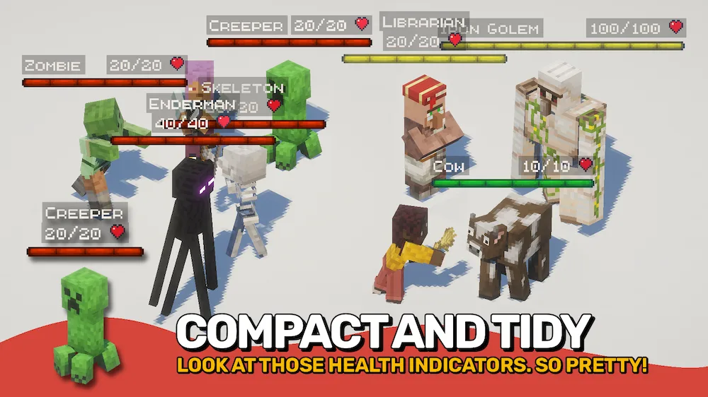 Vista previa de Health Bars Mod para Minecraft