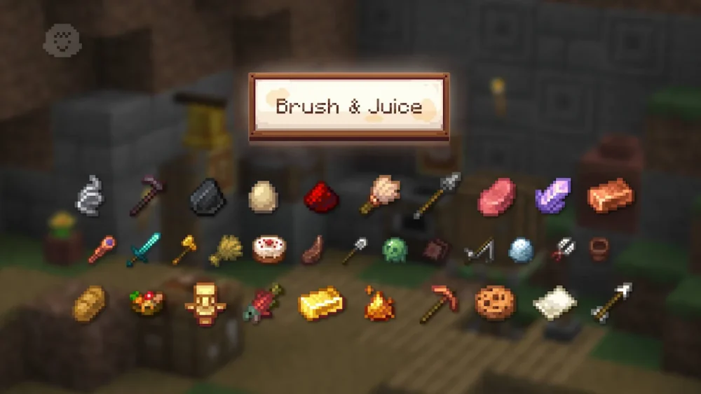 Vista previa de Brush & Juice Texture Pack para Minecraft