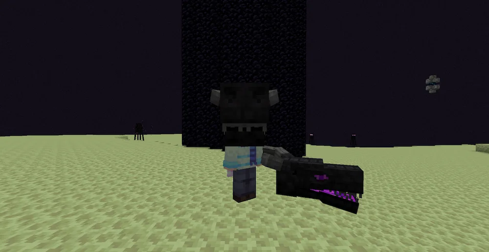 cabeza de dragon de minecraft