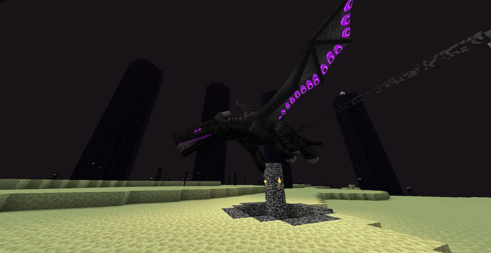 nueva textura de dragon de minecraft en partida