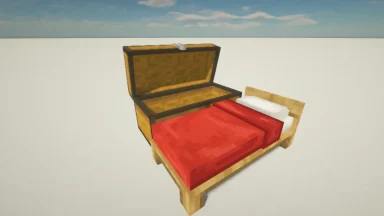 cofre y cama 3d