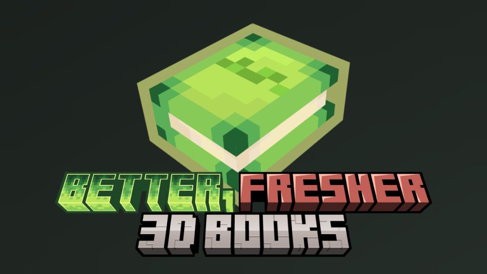 Vista previa de Bray & Cyber’s Better, Fresher 3D Books Texture Pack para Minecraft