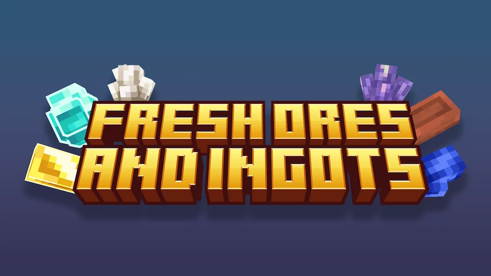 Vista previa de Fresh Ores And Ingots Texture Pack para Minecraft
