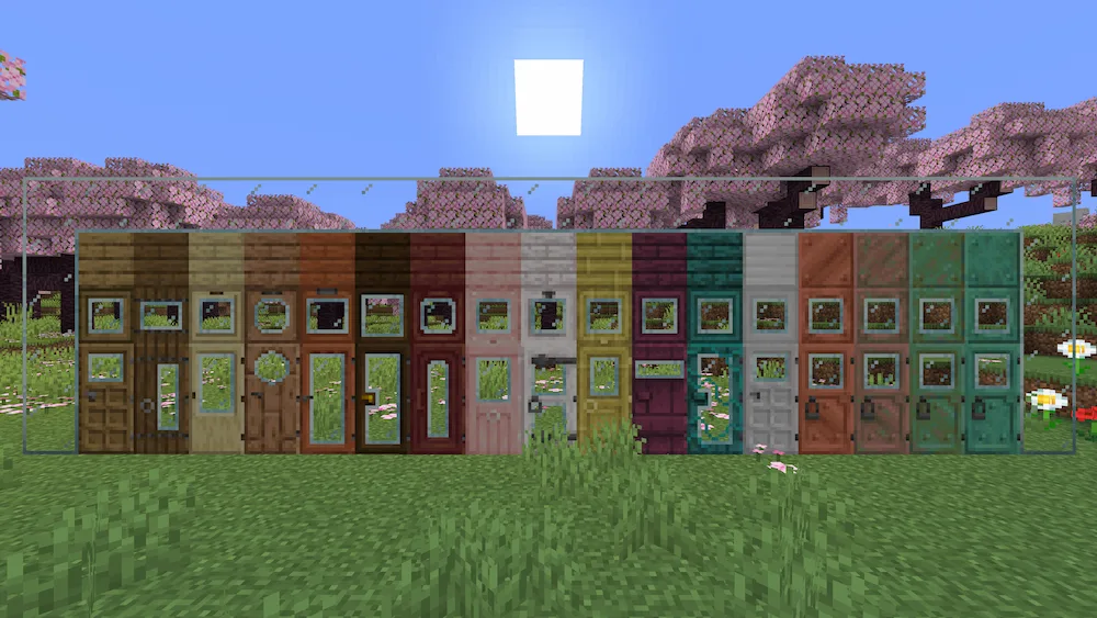Vista previa de Glass Doors And Trapdoors Texture Pack para Minecraft