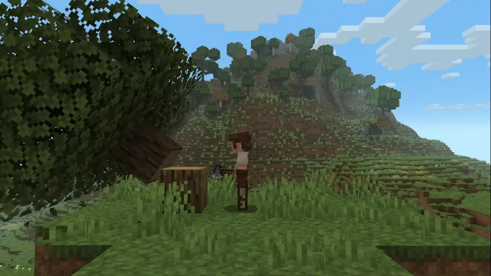 Vista previa de Tree Physics Mod para Minecraft
