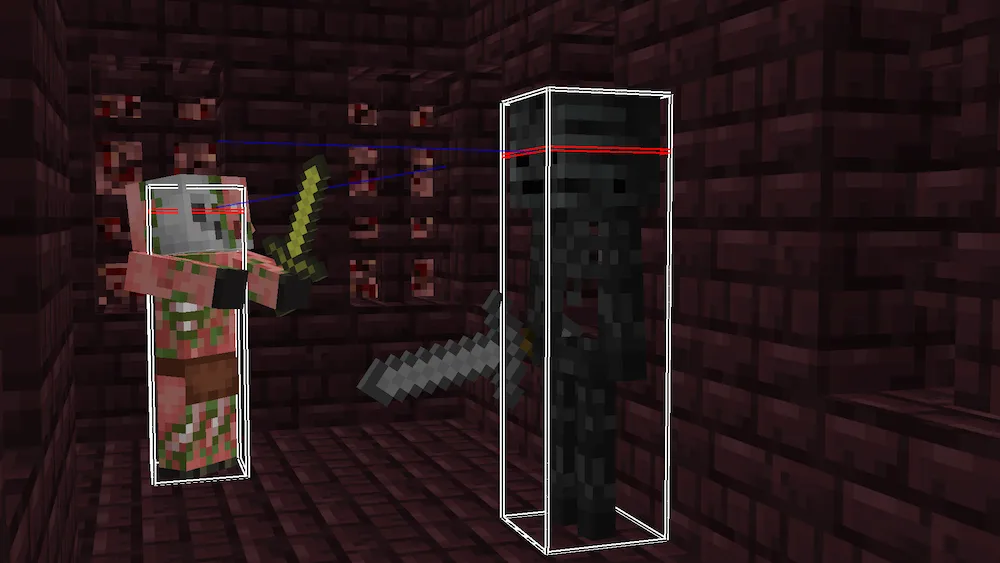 hitbox de Minecraft modificada
