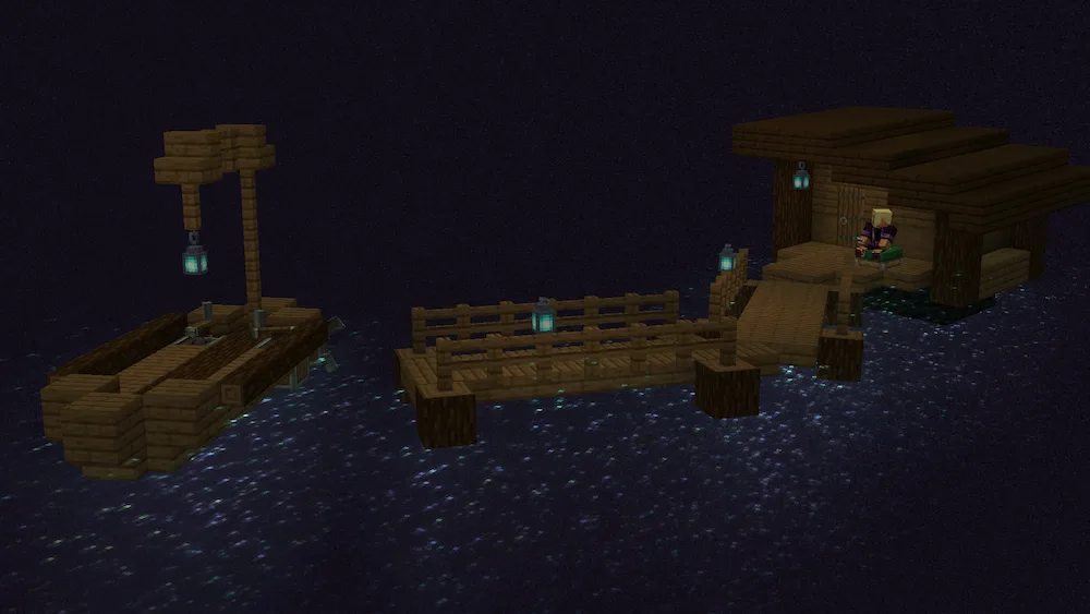 muelle con barcos